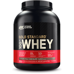 Optimum Nutrition Gold Standard 100% Whey Protein, Extreme Milk Chocolate, 5 LB